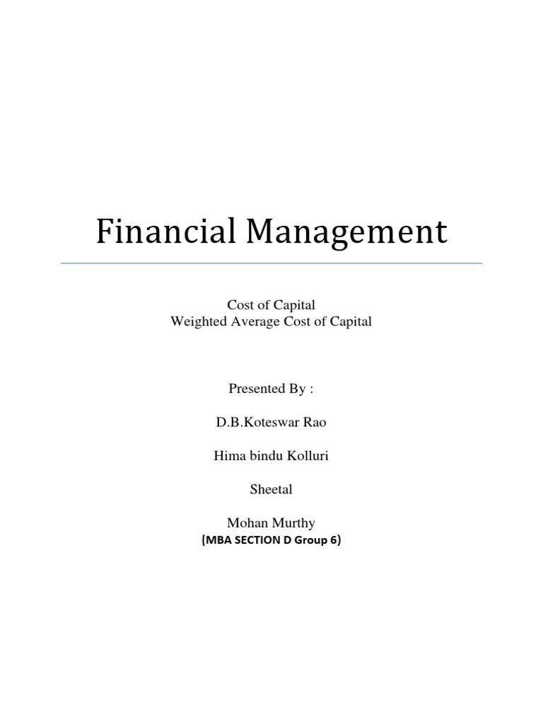 Cost of Preference Capital PDF Cost Of Capital Preferred Stock