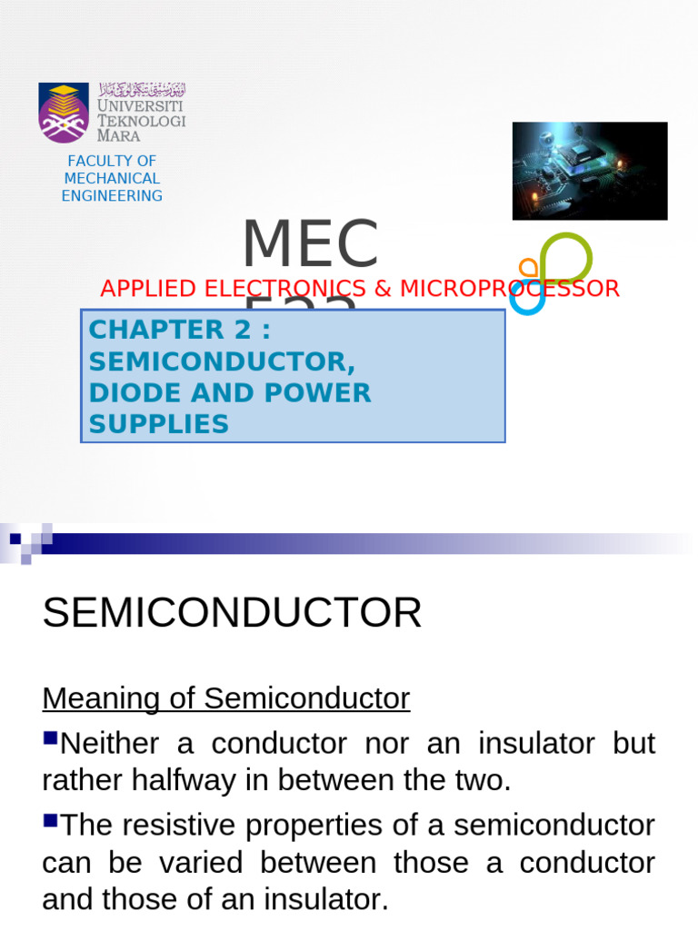 Chapter 2 - Semiconductor - DR NEO | PDF | Semiconductors | P–N Junction