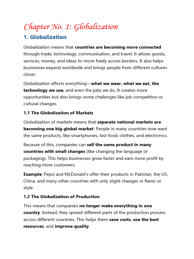 Understanding Globalization and Its Drivers | PDF | Tariff | Exports