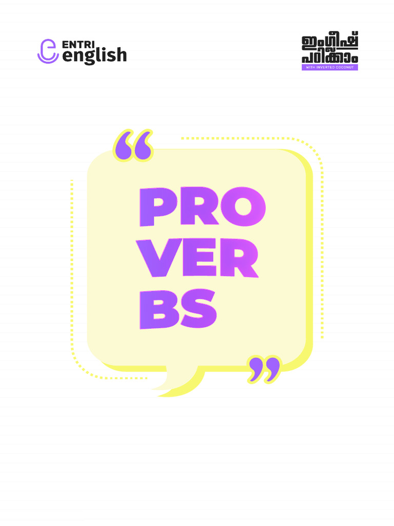 Common Proverbs and Their Meanings | PDF