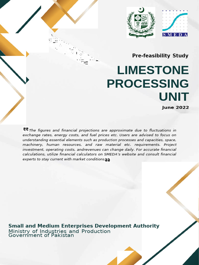 Limestone Processing Unit Study | PDF | Internal Rate Of Return | Small ...