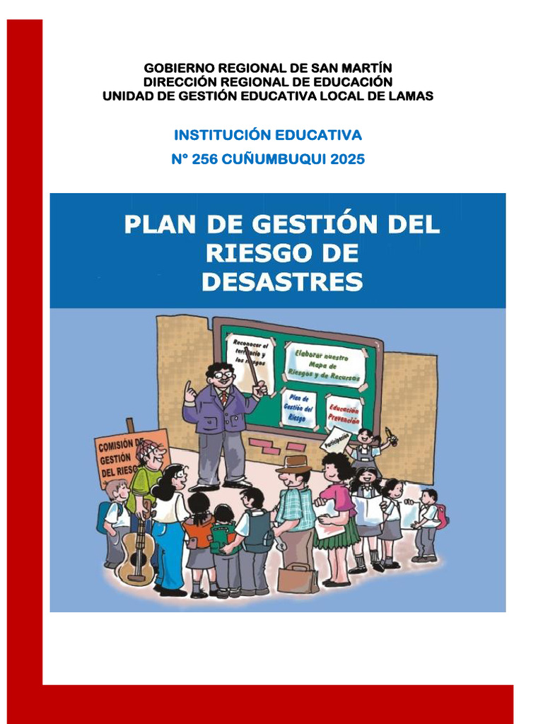 Plan de Riesgo 2025 IE N° 256 Cuñumbuqui | PDF | Radiación | Relámpago