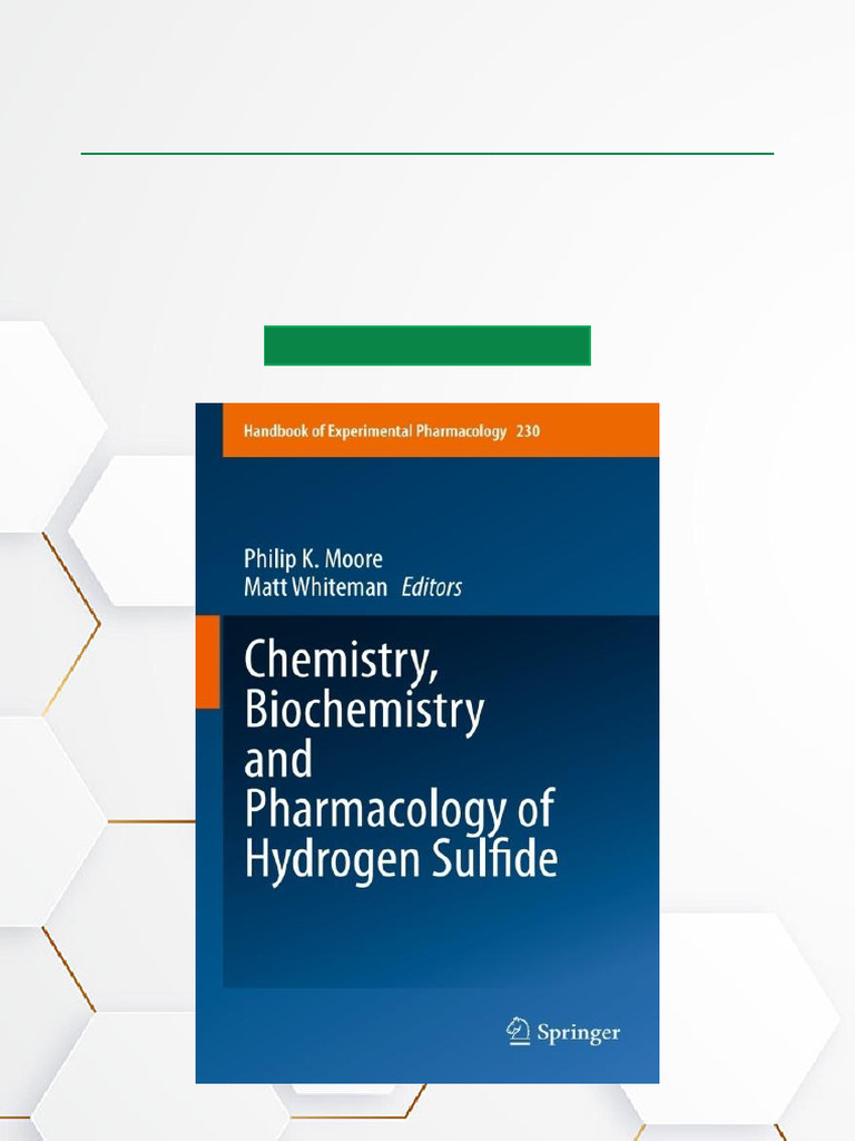 Discover Chemistry, Biochemistry and Pharmacology of Hydrogen Sulfide ...
