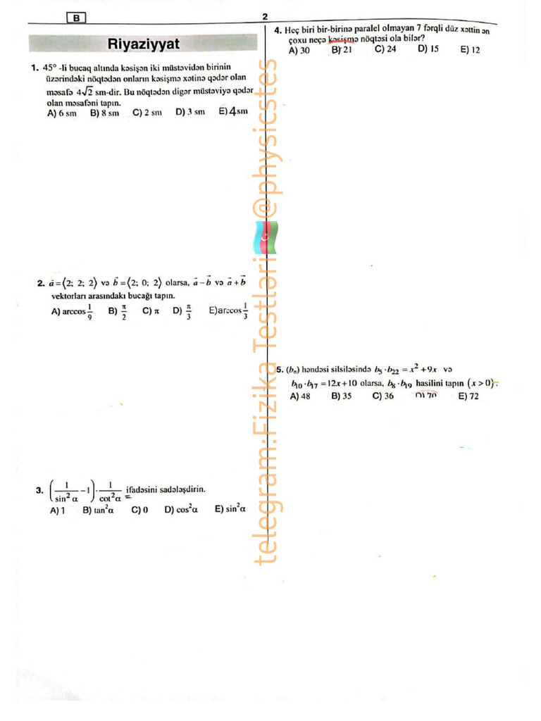 DİM Blok Sınaq 1 Qrup 2024 - 250522 - 105338 | PDF