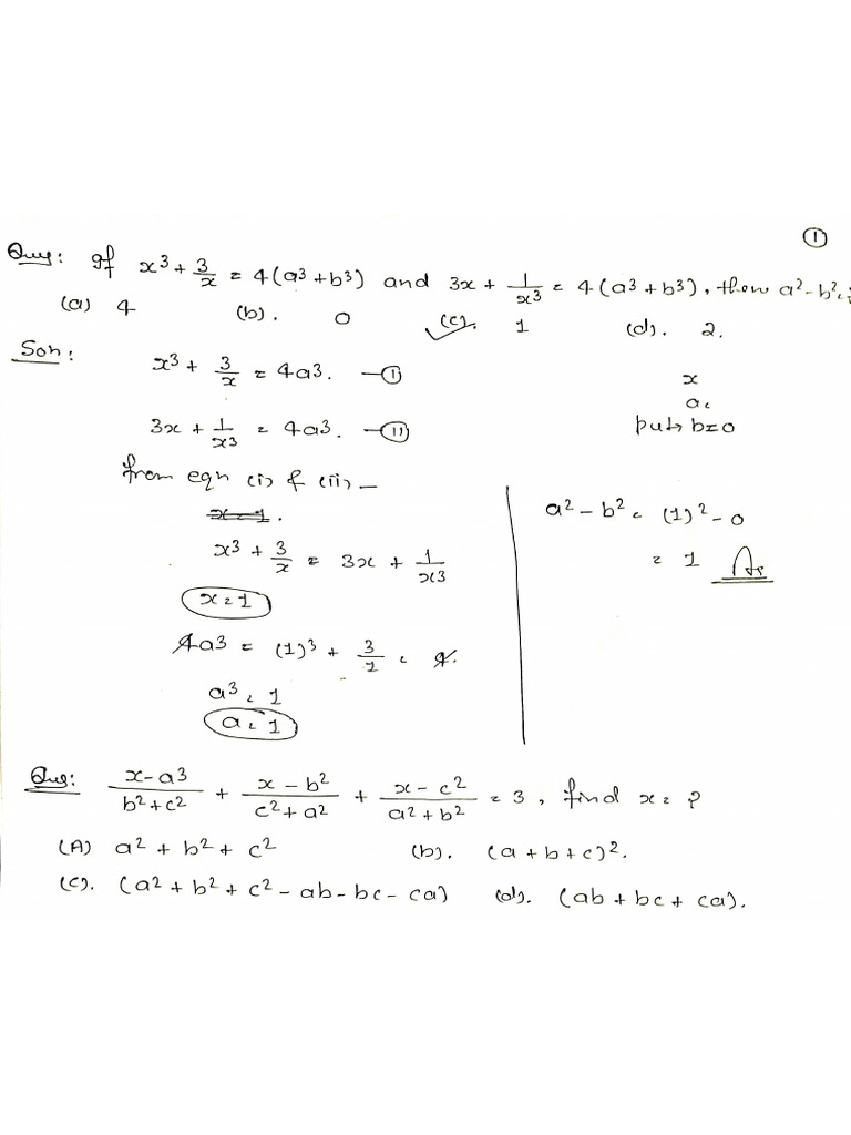 Algebra Notes 01-05 | PDF