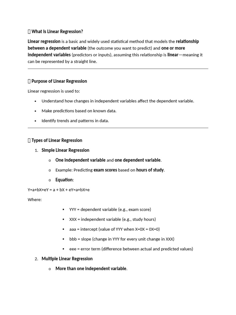 ? What Is Linear Regression | PDF
