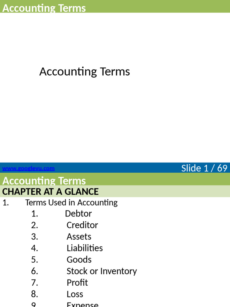 Essential Accounting Terms Explained | PDF | Debits And Credits | Expense
