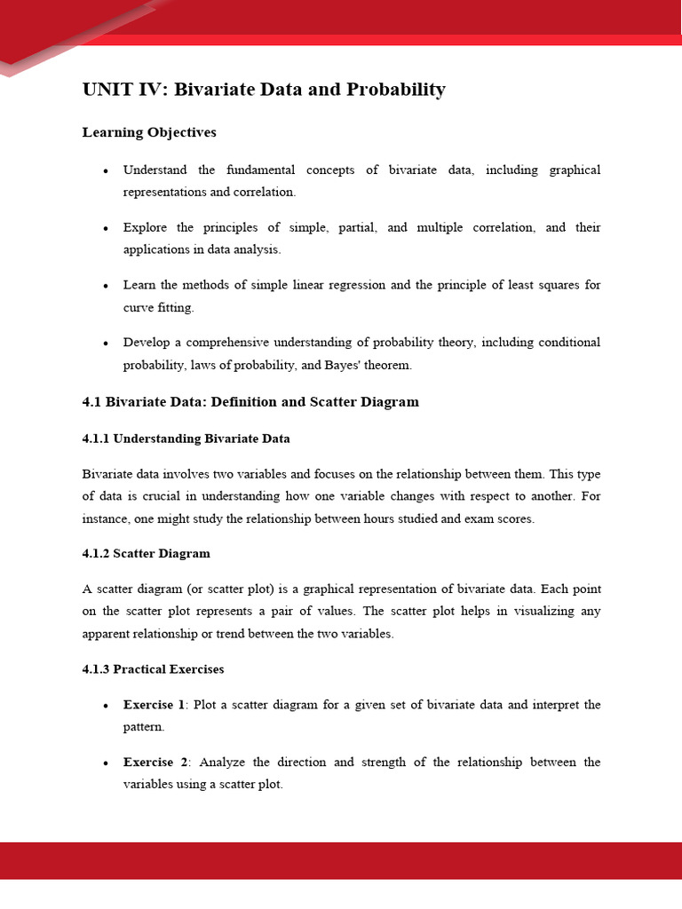 Bivariate Data, Correlation, and Probability | PDF | Scatter Plot ...
