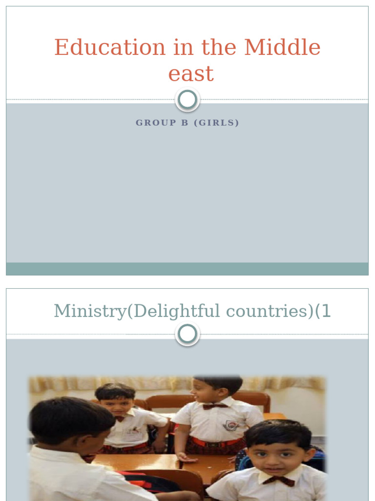 Education in The Middle East | PDF