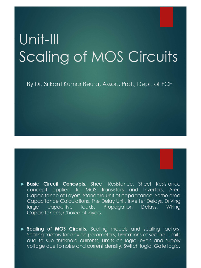 Scaling Models for MOS Circuits | PDF | Mosfet | Field Effect Transistor