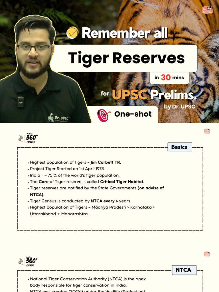 Overview of India's Tiger Reserves | PDF | Tiger | Wildlife
