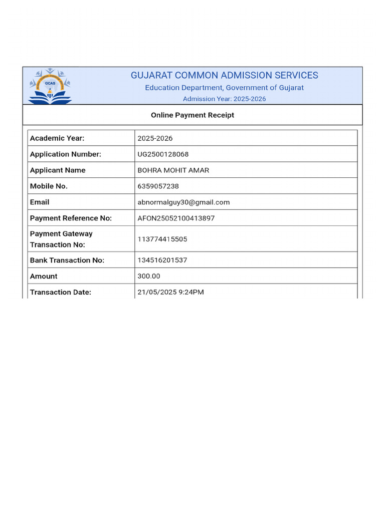 Payment Receipt | PDF