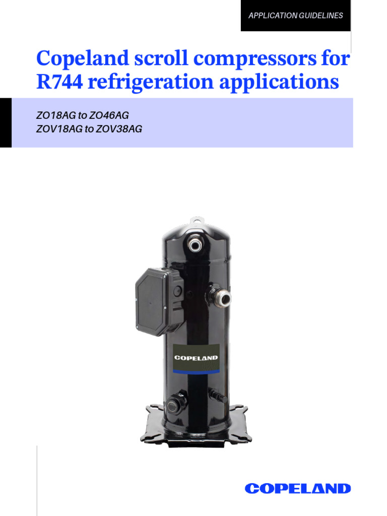 Copeland Scroll Compressors Guidelines | PDF | Valve | Mechanical ...