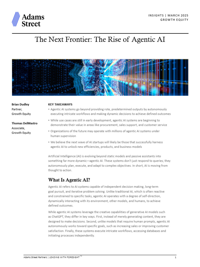 The Rise of Agentic AI: Key Insights | PDF | Artificial Intelligence ...