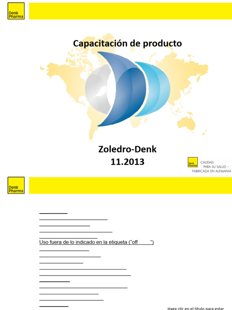 Capacitación sobre Zoledro-Denk | PDF | Medicina CLINICA ...