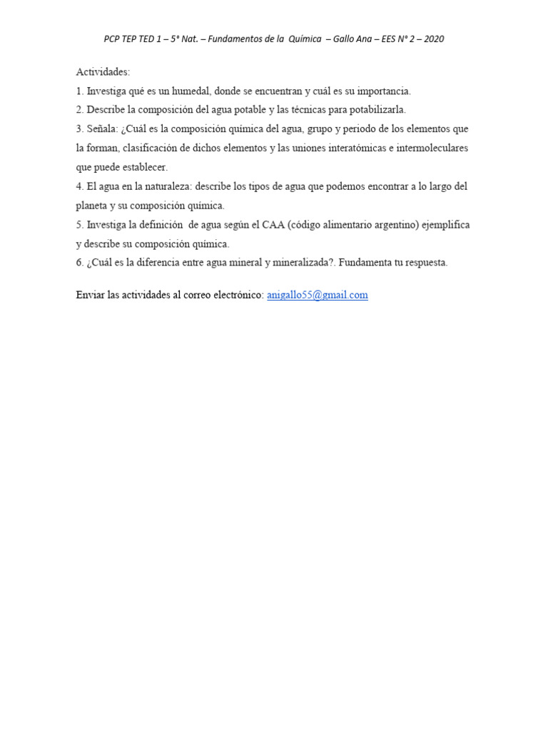5nat Pcp Tep Ted 1 Fdq Gallo | PDF