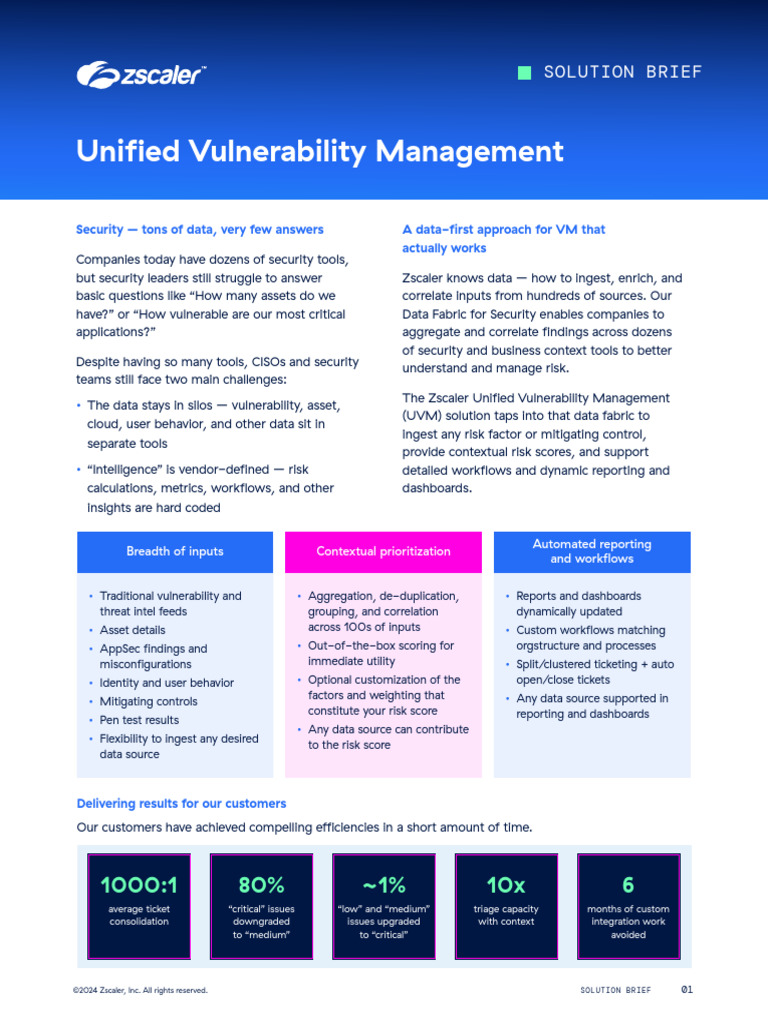 2 Enhance Security With Unified Vulnerability Management | PDF | Risk ...