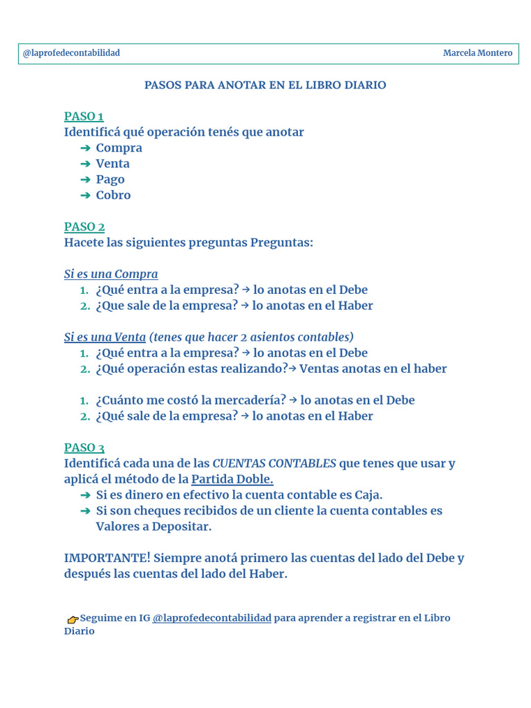 Cómo Anotar en el Libro Diario | PDF