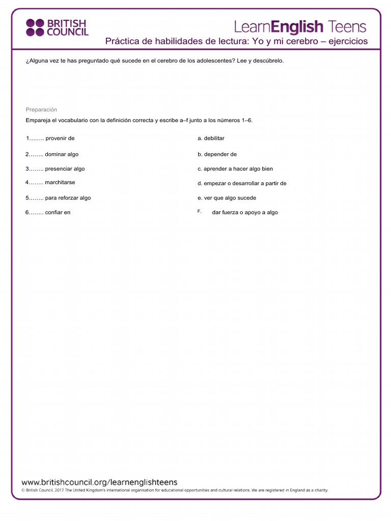 5 - Me and My Brain | PDF | Cerebro | Aprendizaje
