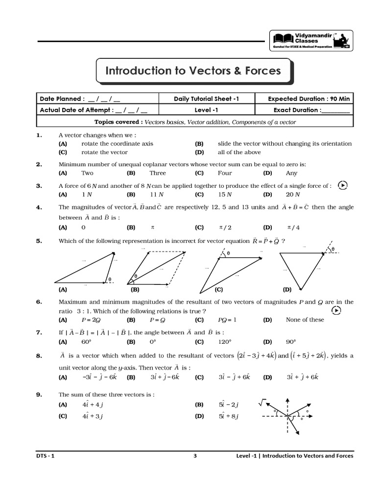 Vectors DTS-1 | PDF