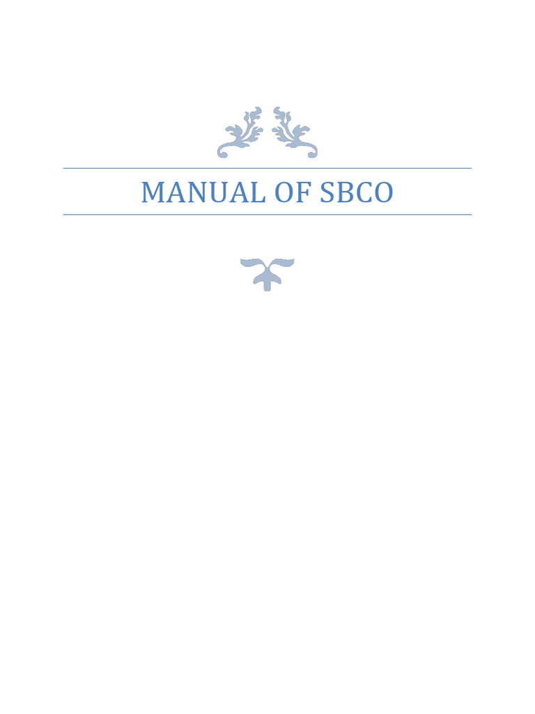 SBCO Manual: Savings Bank Control Procedures | PDF | Debits And Credits ...