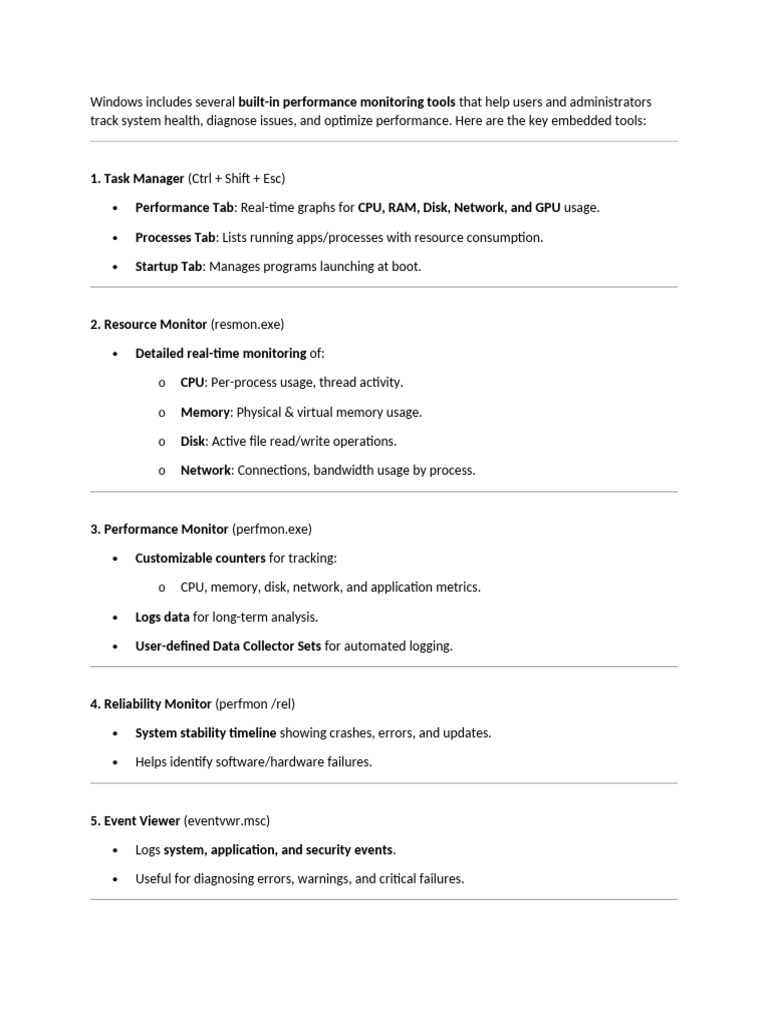 Monitoring Performance Tool | PDF