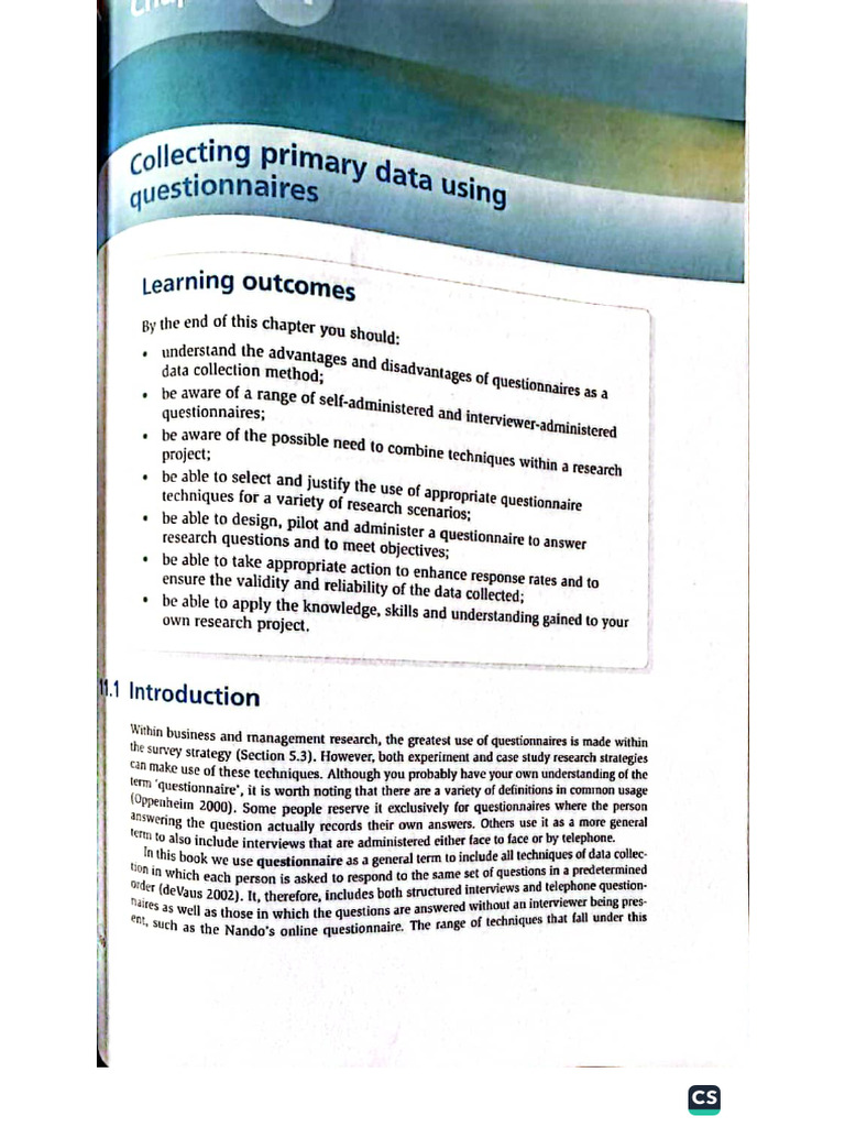 Chapter 11 (Research Methodology) | PDF