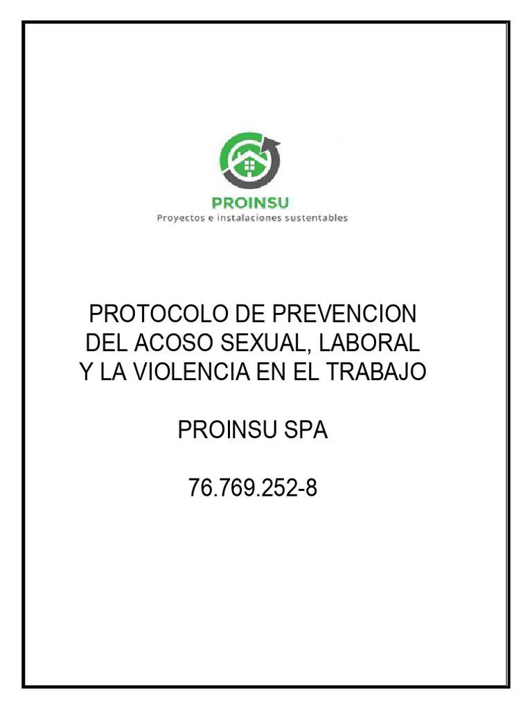 Protocolo de Prevencion Del Acoso Sexual | PDF | Acoso sexual | Sexismo