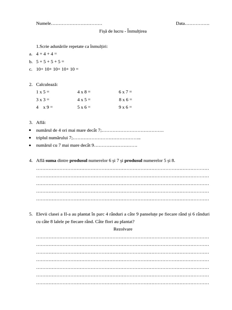 Testinmultirea Numerelor | PDF