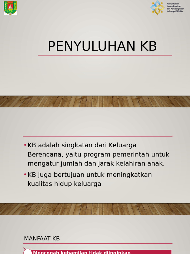 Manfaat dan Metode Kontrasepsi KB | PDF