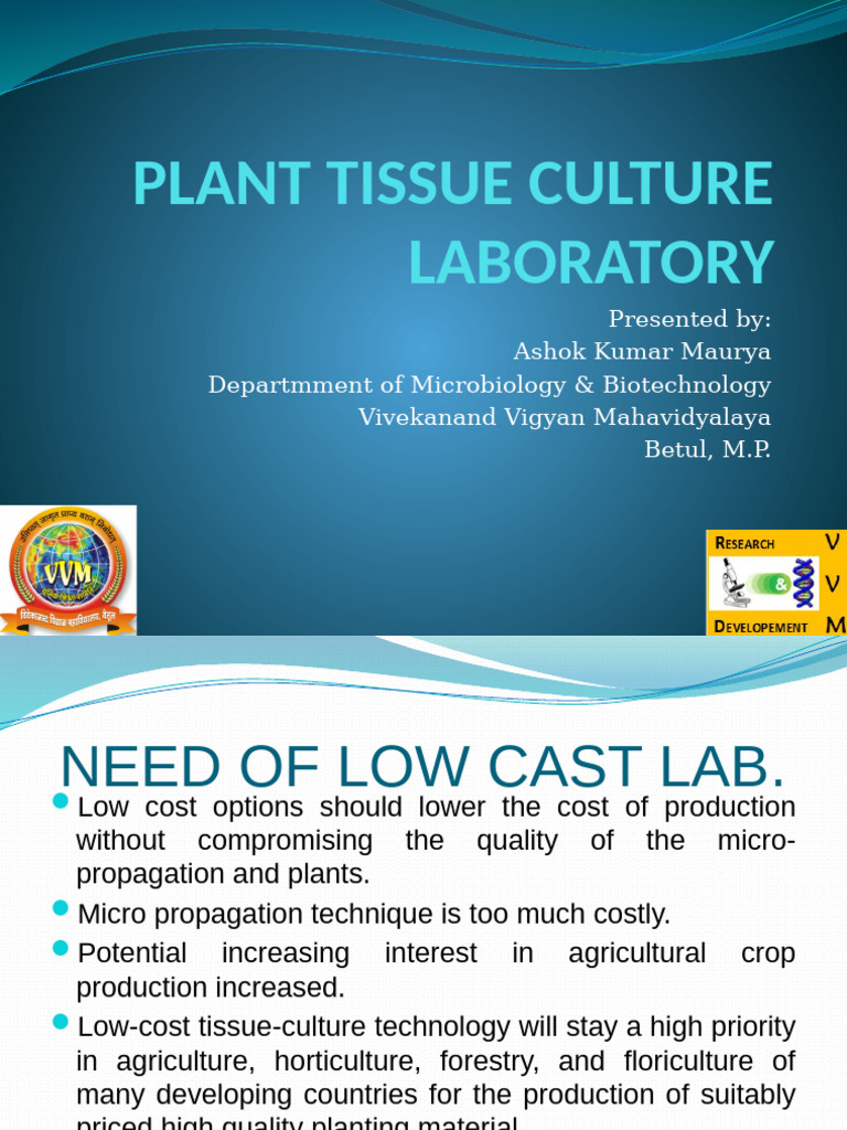 Plant Tissue Culture Laboratory | PDF | Sterilization (Microbiology)