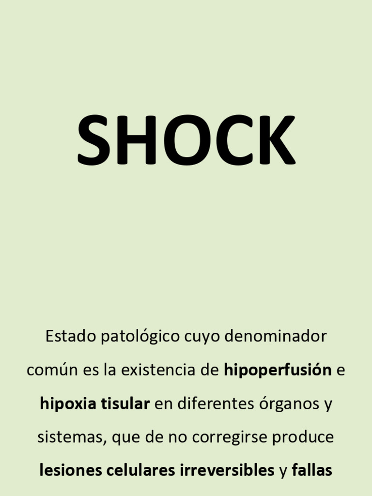 Shock | PDF | Corazón | Choque (circulatorio)