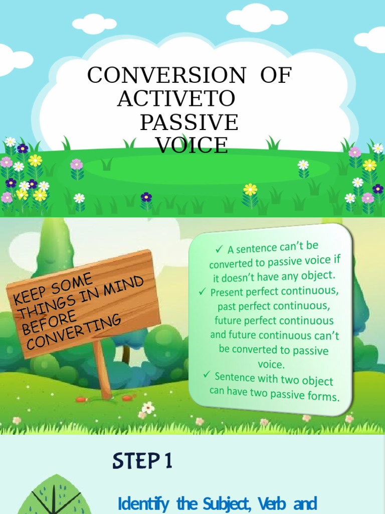 Active to Passive Conversion | PDF | Verb | Subject (Grammar)