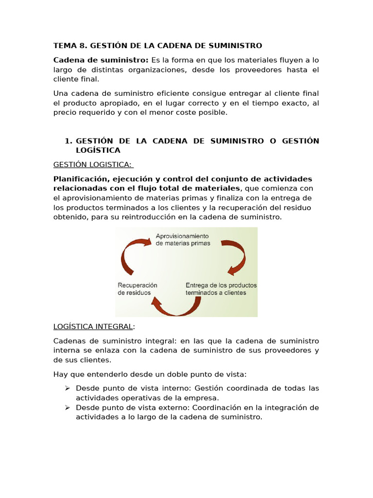 Gestión Eficiente de la Cadena de Suministro | PDF | Cadena de ...
