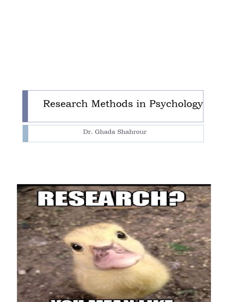 Chapter 2 Research Methods In Psychology Upload Pdf Dependent And