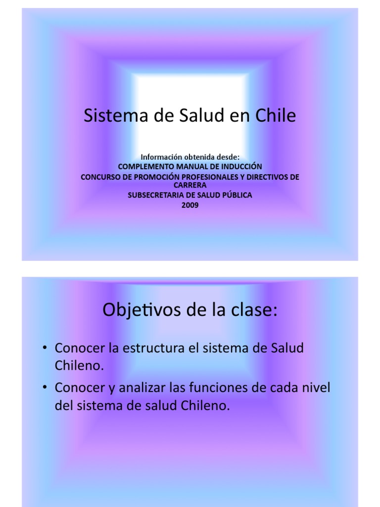 Sistema de Salud en Chile | PDF | Hospital | Cuidado de salud del gobierno