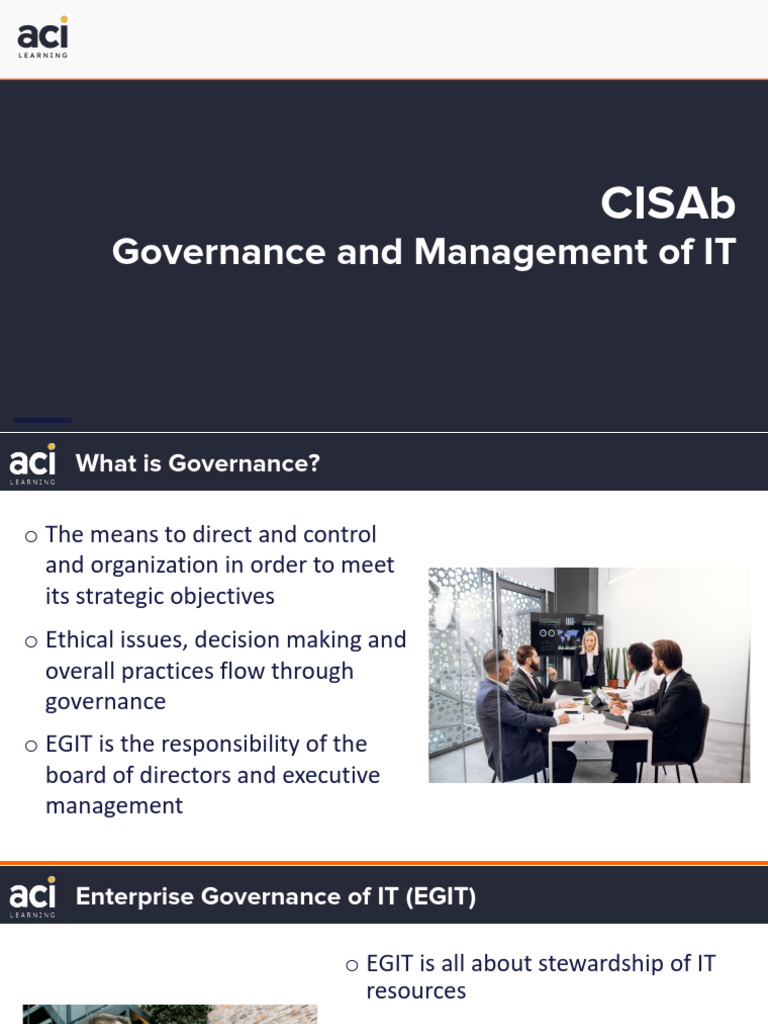 IT Governance and Management Overview | PDF | Governance | Audit
