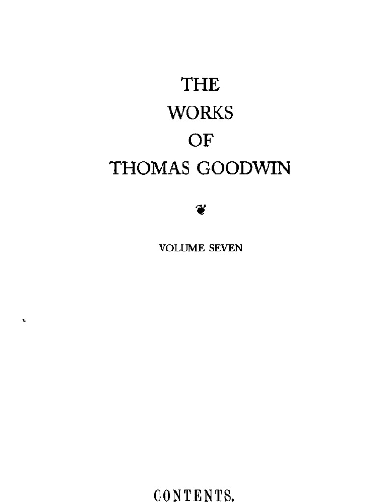 Goodwin's Works: Creation and Holiness | PDF | Eucharist | Sacraments