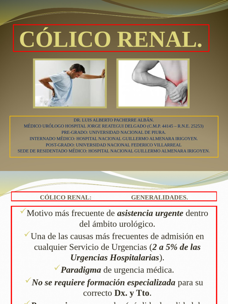 Cólico Renal: Diagnóstico y Tratamiento | PDF | Droga anti-inflamatoria ...