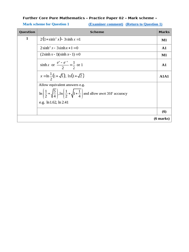 Core Pure Mathematics Practice Paper 02 | PDF | Equations | Complex Number