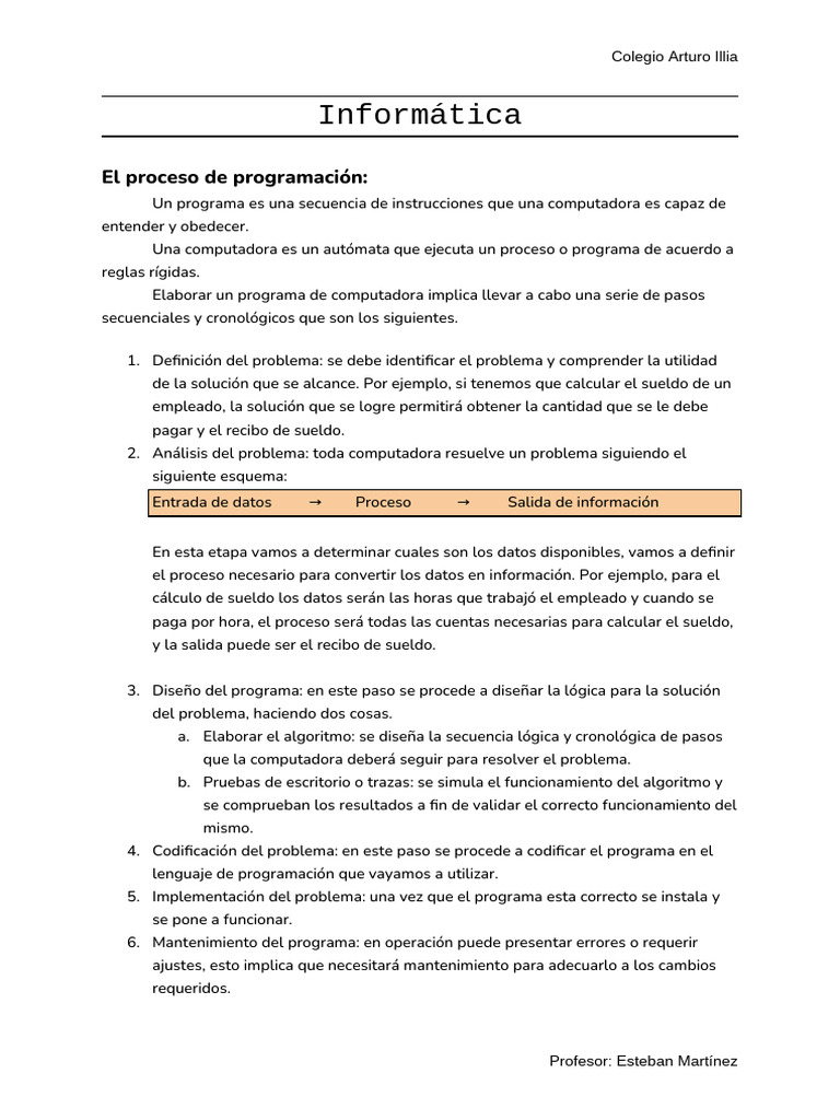 Informática 07 - 04 | PDF | Programa de computadora | Programación