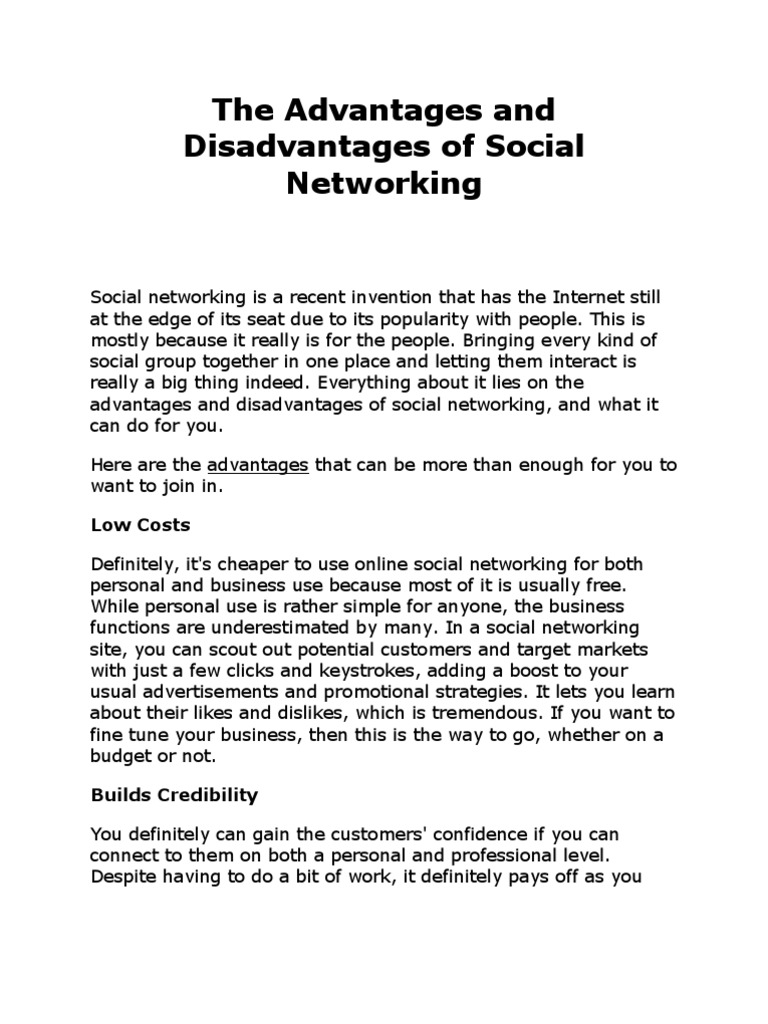 social networking sites essay