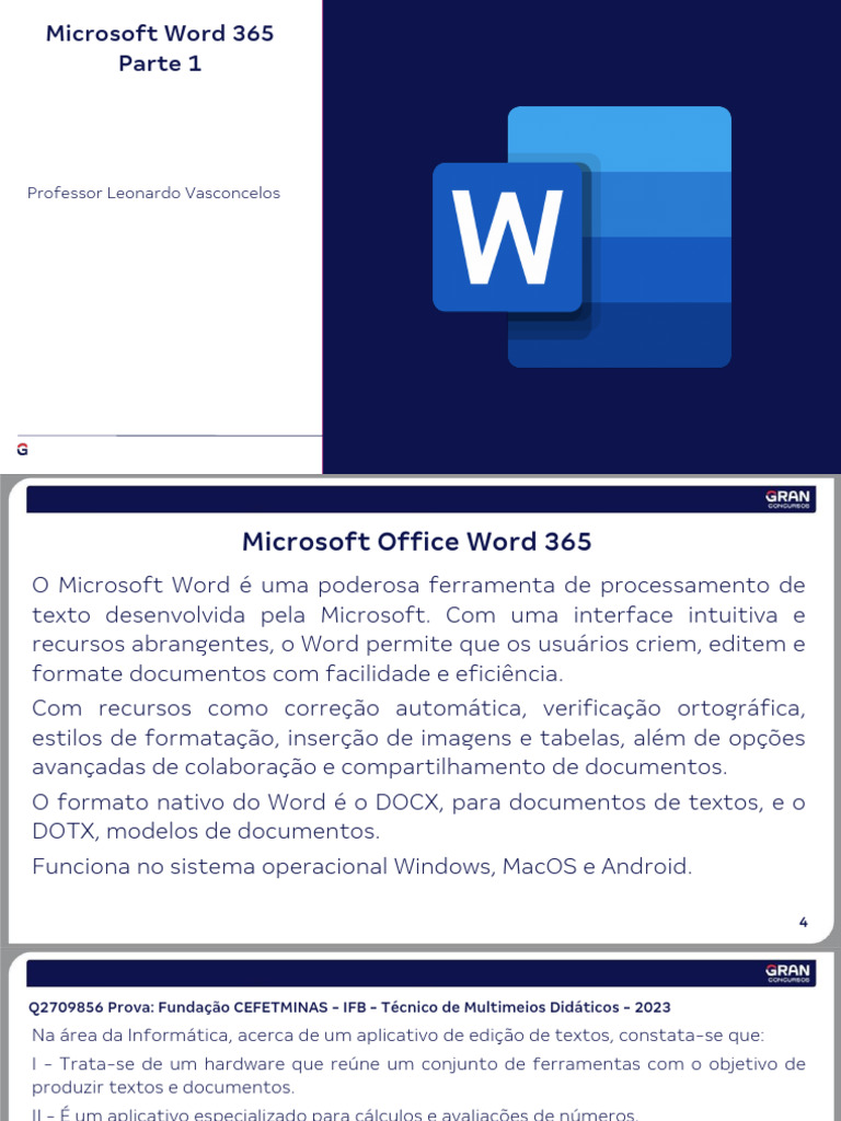 Guia Prático do Microsoft Word 365 | PDF | Botão Ctrl | Software de ...