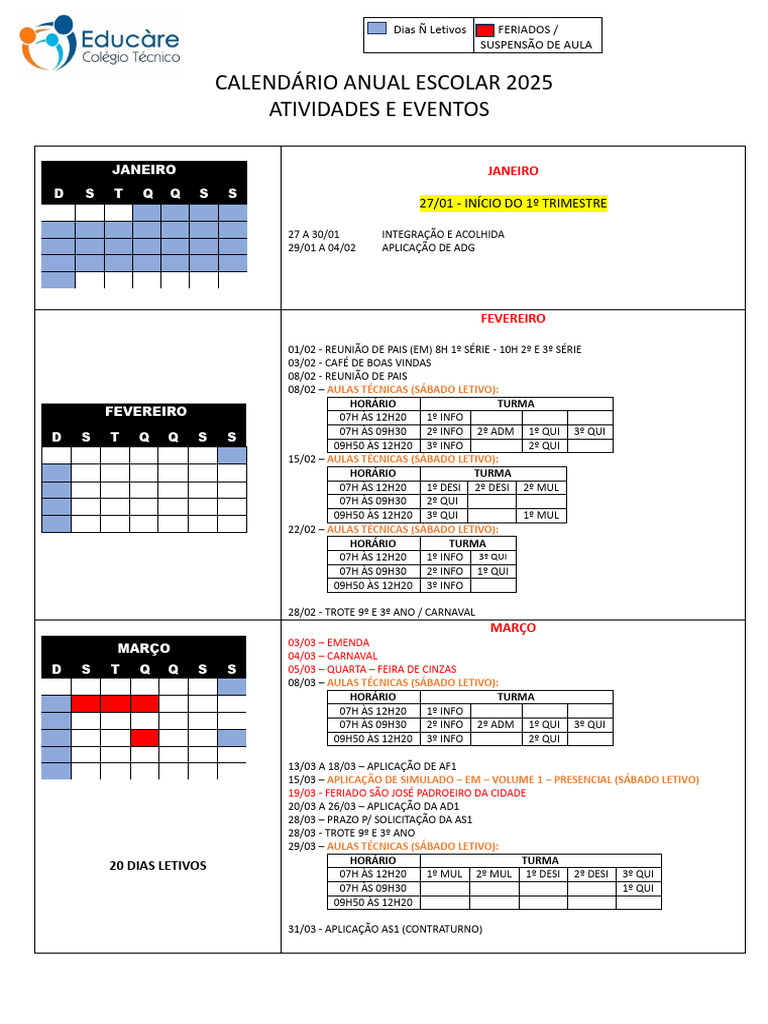 Calendario+2025+-+em+110225 4 | PDF | Comemorações