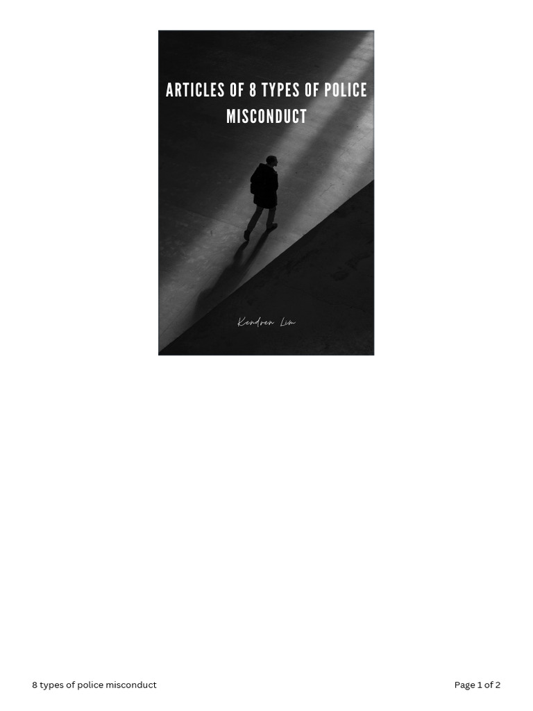 8 Types of Police Misconduct PDF | PDF