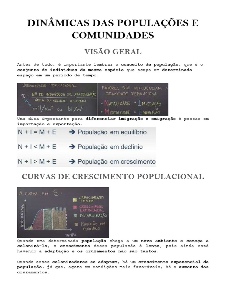 Dinâmicas de Populações e Comunidades | PDF | Ecologia | População mundial