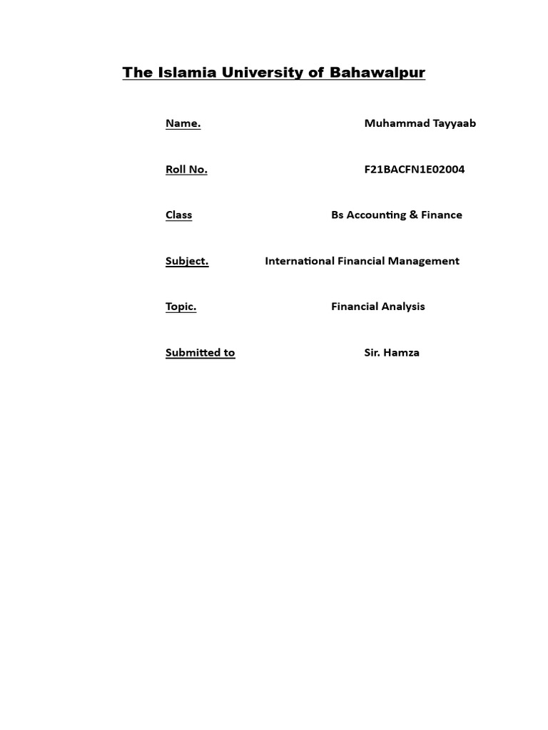 Roll No 2004 Muhammad Tayyab | PDF | Revenue | Expense