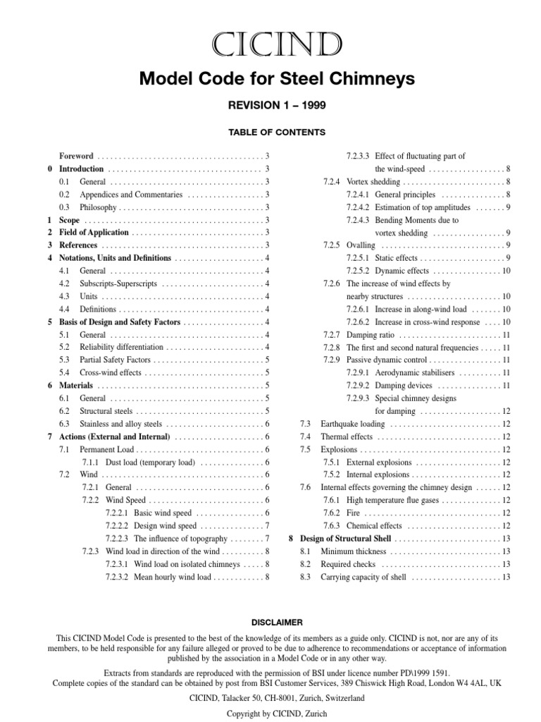 Model Code For Chimneys - CICIND | PDF | Explosion | Building Engineering