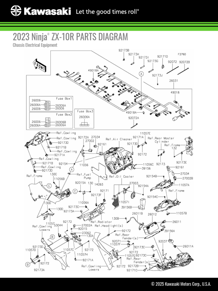 まなページ 2023 Ninja® ZX-10R Chassis Electrical Equipment | PDF | Motor