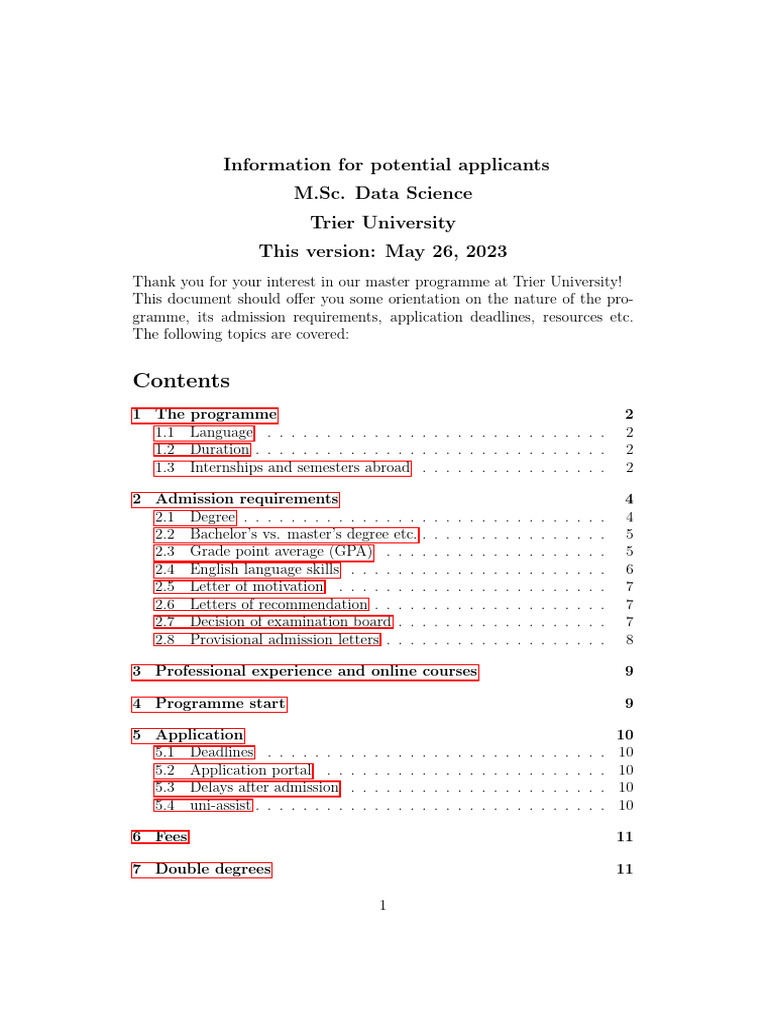 Information For Potential Applicants DS Stand 26mai2023 | PDF ...